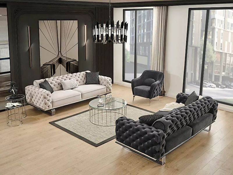 Villa Möbel Polstergarnitur SINN, (Set, 3-tlg), Hand Made Qualtiy, Luxus-Mi günstig online kaufen
