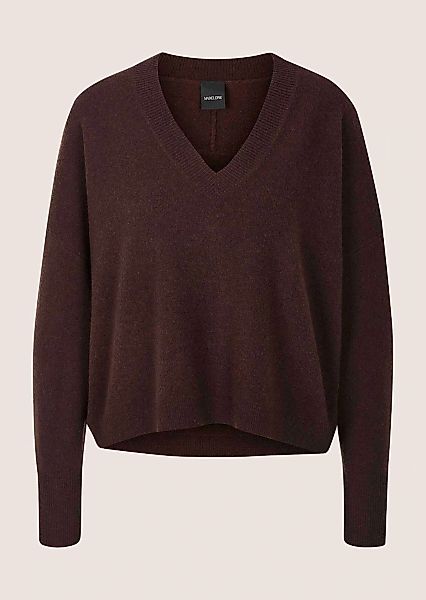MADELEINE Longpullover "Feinstrickpullover Oversize-Pullover mit V-Ausschni günstig online kaufen
