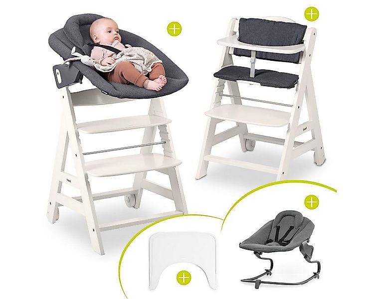 Hauck Hochstuhl Beta Plus White - Newborn Set, Babystuhl ab Geburt inkl. Au günstig online kaufen
