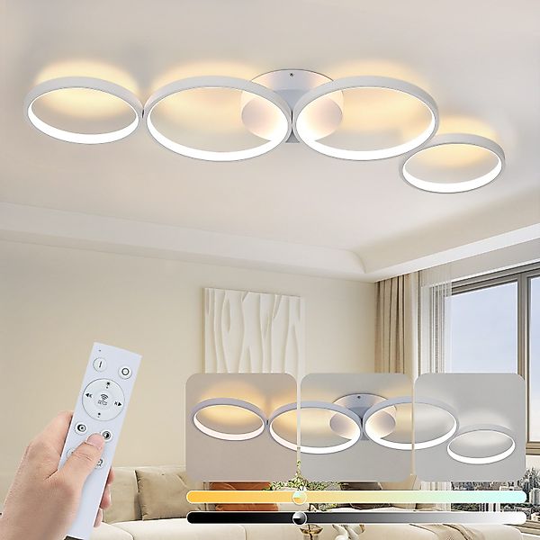 Nettlife LED Deckenleuchte Schwarz 4 Flammig günstig online kaufen