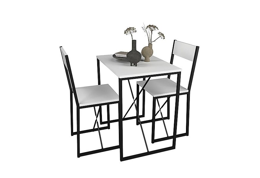 VCM Essgruppe 3-tlg. Metall Essgruppe Tischgruppe Set Insasi M, (Set, 3-tlg günstig online kaufen