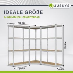 Juskys Schwerlastregal 3er Regalsystem, aus verzinktem günstig online kaufen