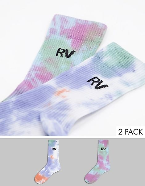 Reclaimed Vintage Inspired – Unisex-Socken mit Batikmuster und Logo im 2er- günstig online kaufen