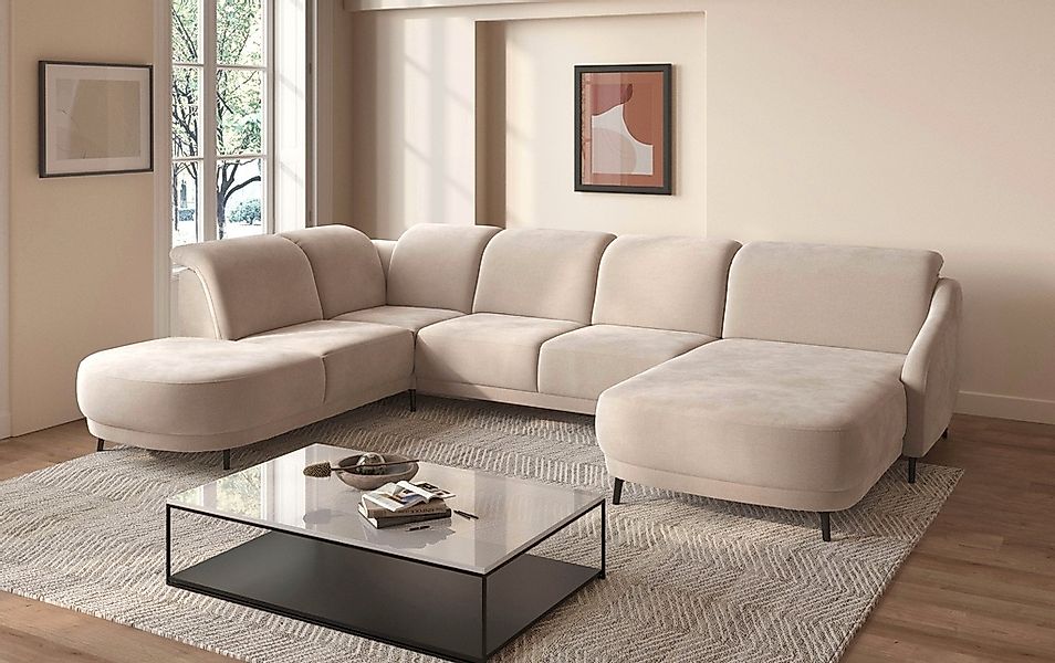 sit&more Wohnlandschaft "Blues U-Form" inkl. Kopfteilverstellung, wahlweise günstig online kaufen