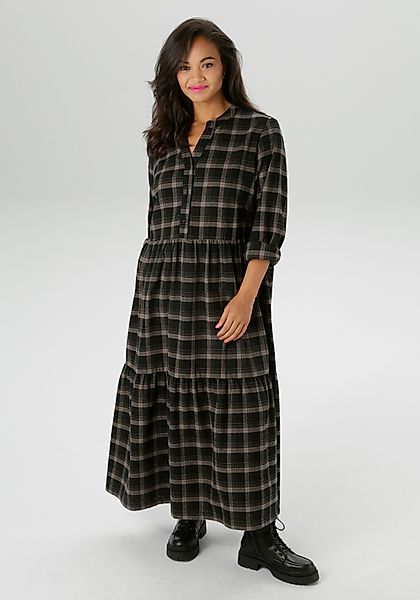 Aniston PLUS Karokleid aus weicher Flanell günstig online kaufen