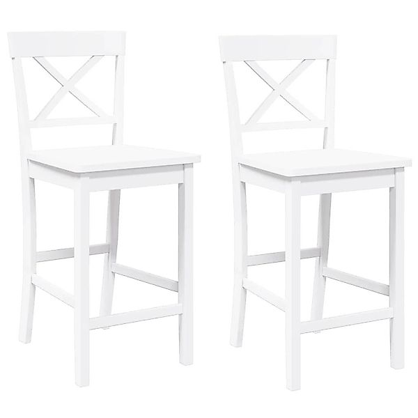 vidaXL Barhocker Barhocker 2 Stk. Weiß günstig online kaufen