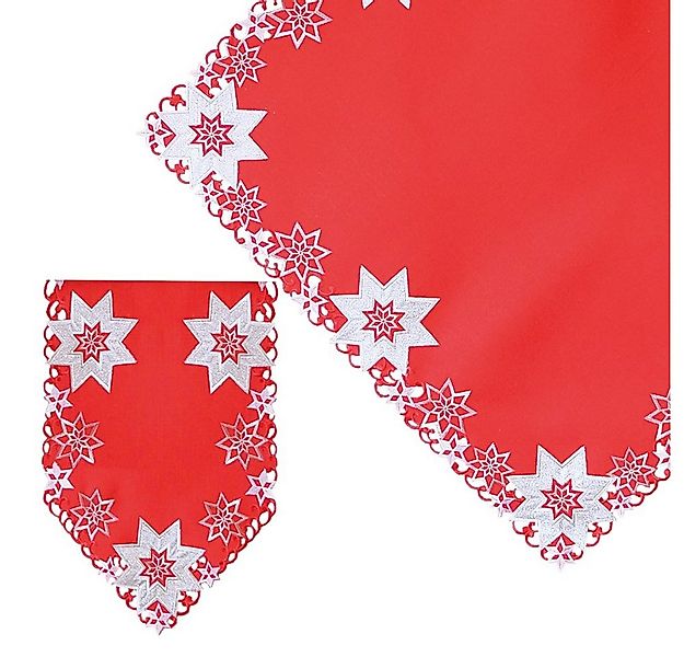 matches21 HOME & HOBBY Tischdecke Tischläufer MALIA Sterne Stick Weihnachte günstig online kaufen
