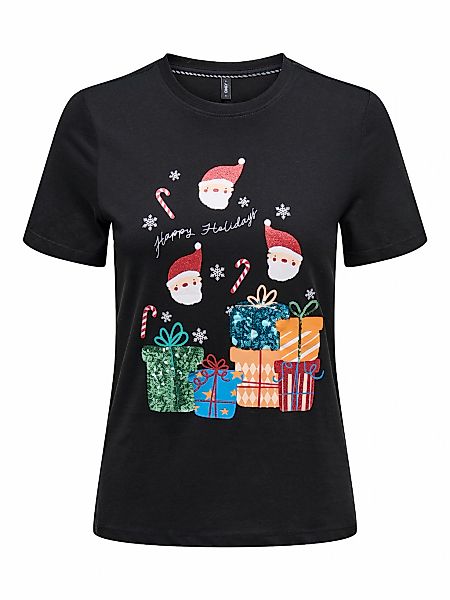 ONLY Rundhalsshirt "ONLXMAS YRSA CHRISTMAS REG S/S TOP JRS" für Weihnachten günstig online kaufen