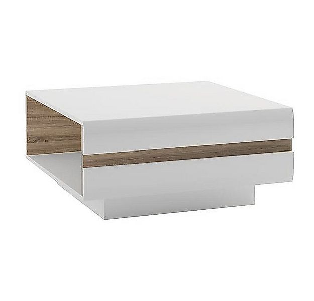 Lomadox Couchtisch LEGNICA-129, Wohnzimmer in weiß Hochglanz mit Trüffel Ei günstig online kaufen