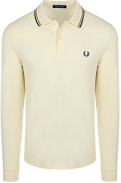Fred Perry Langarm-Poloshirt Ecru 46A - Größe M günstig online kaufen