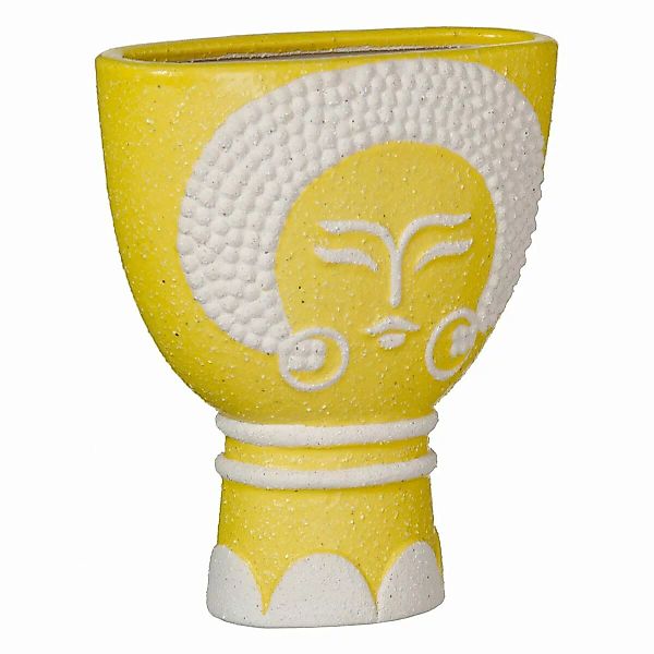 Blumentopf 19 X 9 X 22 Cm Aus Keramik Gelb günstig online kaufen