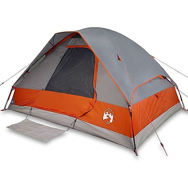 vidaXL Kuppelzelt Kuppel-Campingzelt 4 Personen Grau günstig online kaufen