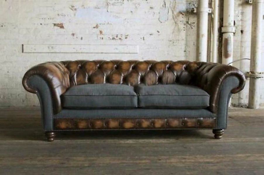 JVmoebel 3-Sitzer Braun Sofa 3 Sitzer Couch design Chesterfield Polster Sit günstig online kaufen