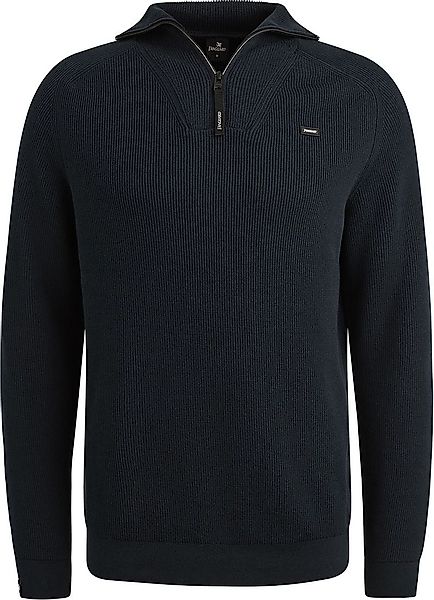Vanguard Pullover halber Reißverschluss strukturiert Rib Navy - Größe 3XL günstig online kaufen