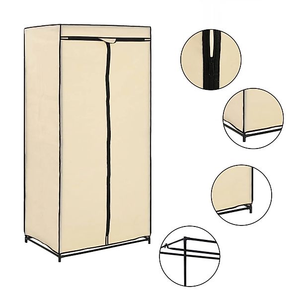 Kleiderschränke 2 Stk. Creme 75ã50ã160 Cm günstig online kaufen