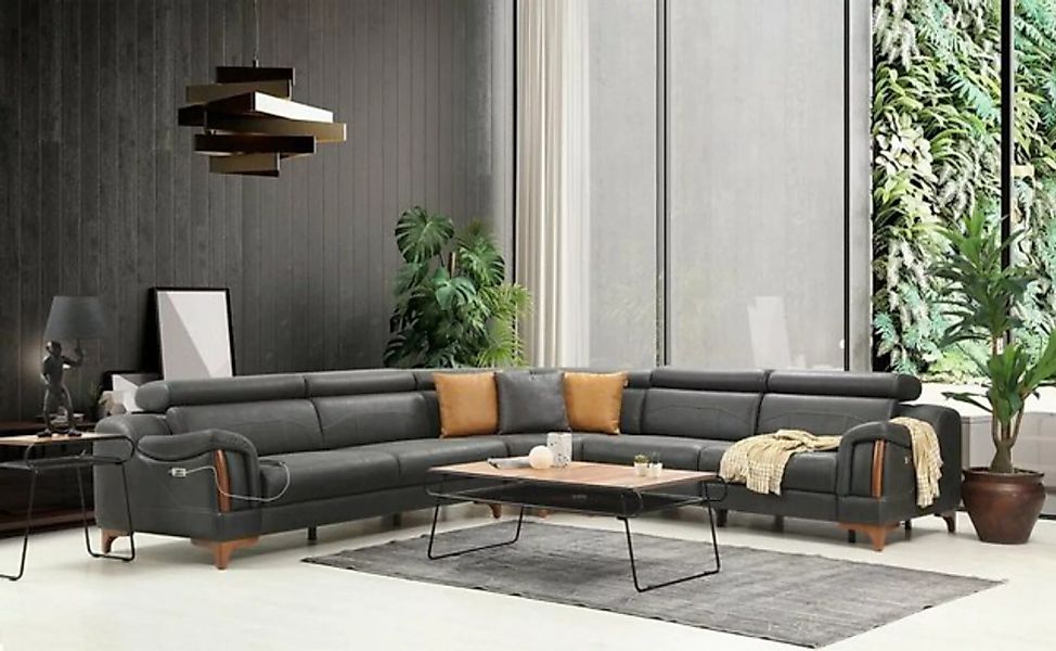 JVmoebel Ecksofa Ecksofa L-Form Modern Sofa Wohnzimmer Couch Polster, 5 Tei günstig online kaufen