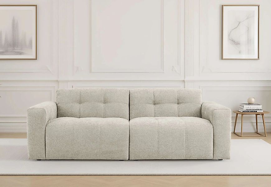 INOSIGN 3-Sitzer "Tapley" Breite 220 cm, Struktur fein, mit Knopfsteppung, günstig online kaufen