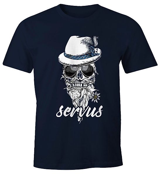 MoonWorks Print-Shirt Herren T-Shirt Totenkopf Filzhut günstig online kaufen