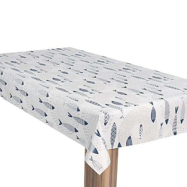 laro Tischdecke Wachstuch-Tischdecke Gartentischdecke Fische Nordsee günstig online kaufen