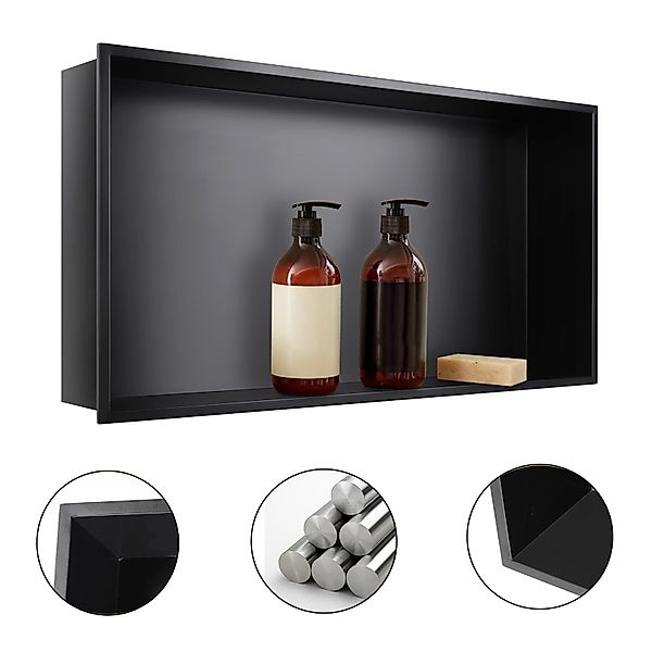 JOYOLEDER Duschwand Wandnische Dusche Edelstahl, Eingebettete günstig online kaufen