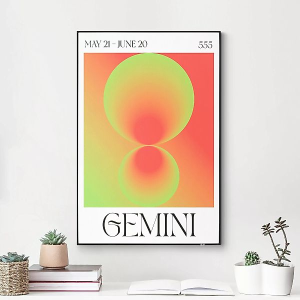 Wechselbild Zwillinge - Neon Poster günstig online kaufen