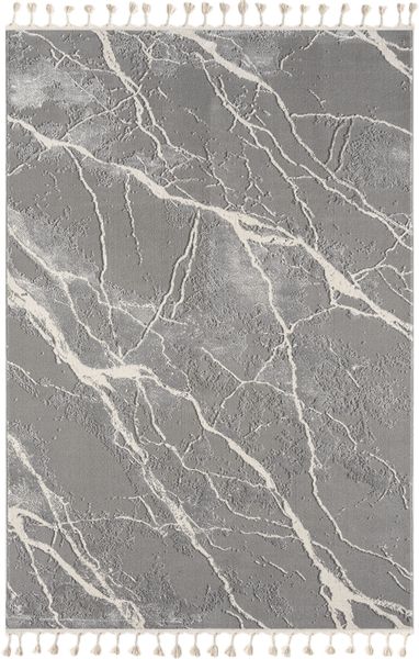 my home Teppich "Zoe, Hoch-Tief-Struktur" rechteckig 11 mm Höhe mit Fransen günstig online kaufen