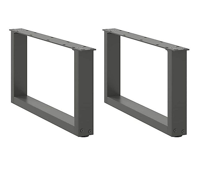 vidaXL Tischbein Couchtischbeine U-Form 2 Stk. Anthrazit 60x(30-31) cm Stah günstig online kaufen