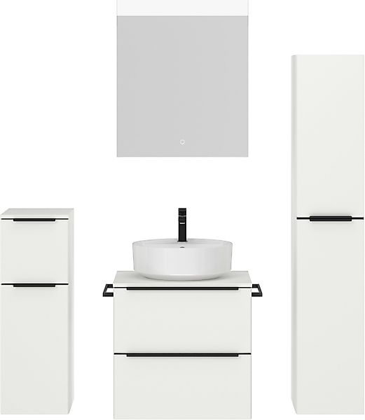 nobilia® Badmöbel-Set »Alvene«, (4 St., vormontiert, mit Soft-Close), inkl. günstig online kaufen
