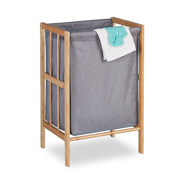 relaxdays Wäschekorb mit Bambusgestell günstig online kaufen