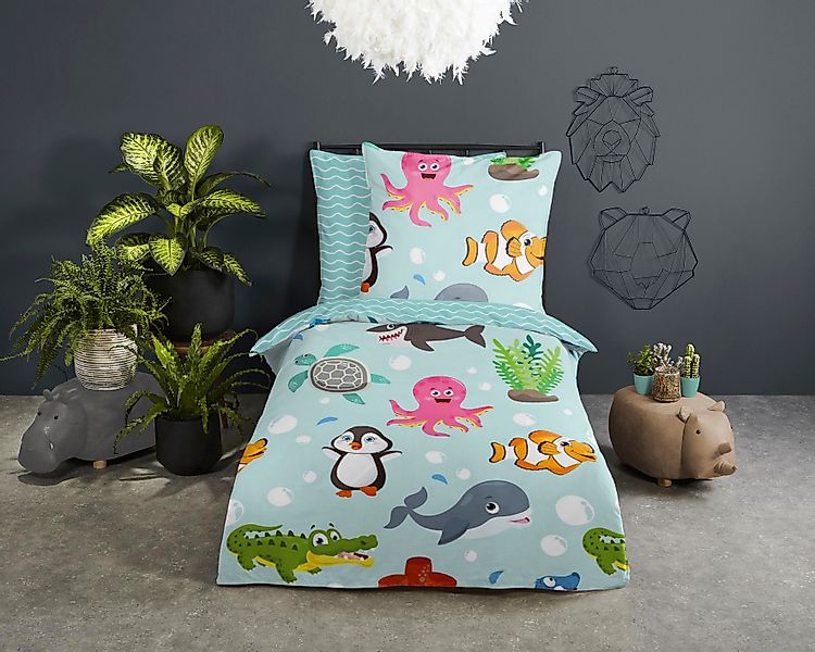 good morning Kinderbettwäsche »Sea«, Baumwolle, 135x200, Reißverschluss, We günstig online kaufen