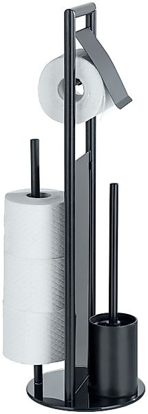 WENKO WC-Garnitur "Ravina" aus Edelstahl  Sicherheitsglas Stand WC-Garnitur günstig online kaufen