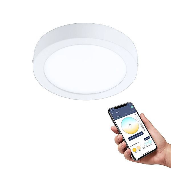 EGLO connect Fueva-Z Deckenlampe, Ø 21cm weiß günstig online kaufen