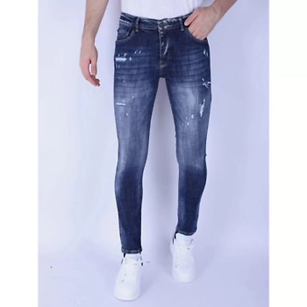 Local Fanatic  Slim Fit Jeans Denim Blue Stone Washed Jeans Slim günstig online kaufen