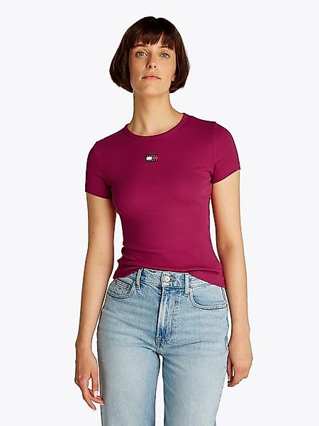 Tommy Jeans T-Shirt TJW SLIM BADGE RIB TEE in Rippoptik günstig online kaufen