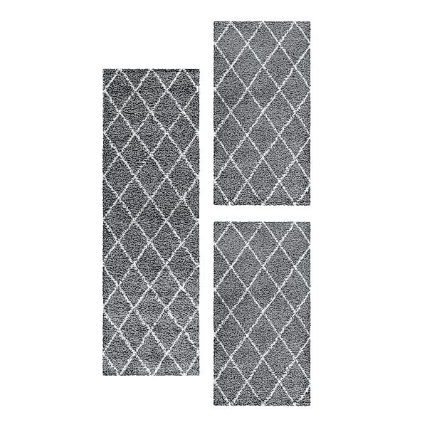 Carpettex Hochflor-Bettumrandung Geometrisch Design, Höhe 30 mm, (Bett-Set, günstig online kaufen