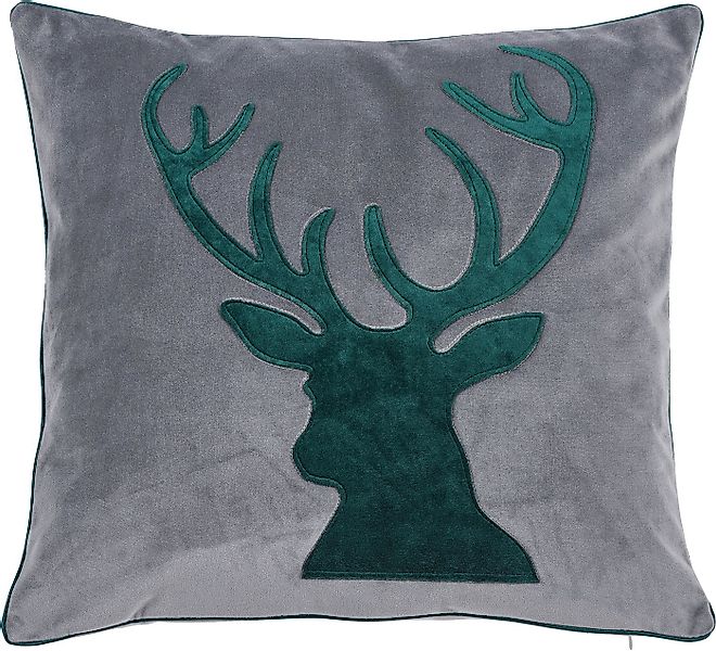 done.® Dekokissen Oh Deer, Velourstoff Anthracite günstig online kaufen