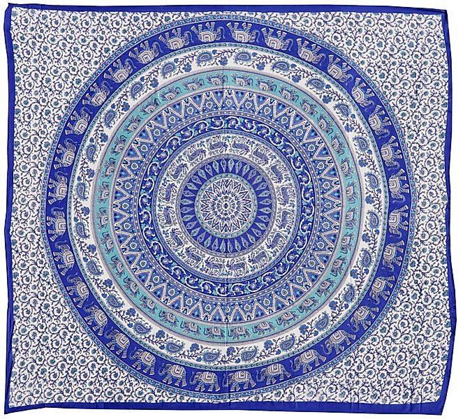 Guru-Shop Tagesdecke Indisches Mandala Tuch, Wandtuch, günstig online kaufen