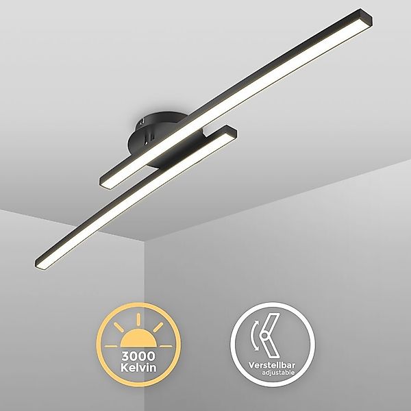 B.K.Licht Deckenleuchte moderne LED Deckenlampe 2-flammig günstig online kaufen