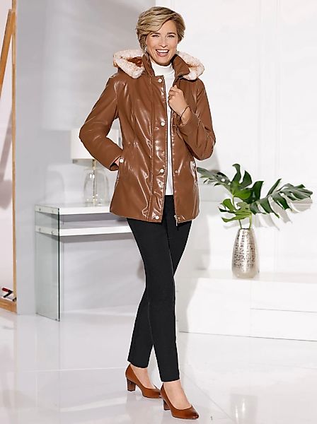 Classic Basics Lederimitatjacke mitKapuze günstig online kaufen