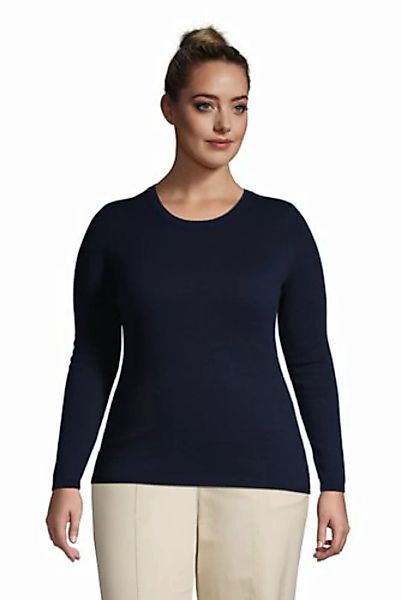 Kaschmir-Pullover mit rundem Ausschnitt in großen Größen, Damen, Größe: 52- günstig online kaufen