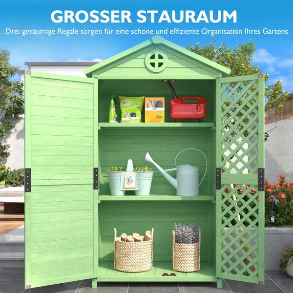 STILVORA Geräteschrank mit 3 Fächer,Aufbewahrungsschuppen Gartenmöbel günstig online kaufen