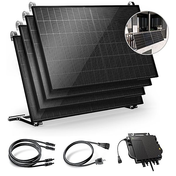 Solakon Balkonkraftwerk 2000W Solaranlage mit Balkonhalterung Steckerfertig günstig online kaufen