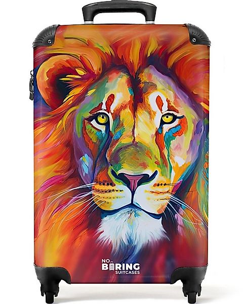NoBoringSuitcases.com© Hartschalen-Trolley Bunter Löwe in Ölfarbe 55x35x20c günstig online kaufen
