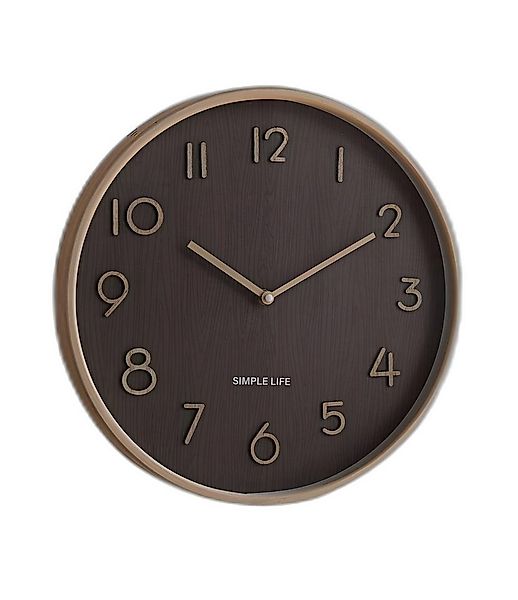 Dekoleidenschaft Wanduhr "Simple Life" Ø 38 cm, moderne Analoguhr in Holz O günstig online kaufen
