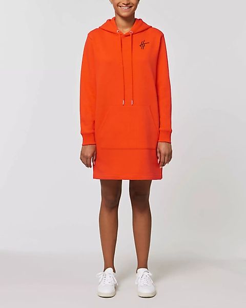 Langärmeliges Bio Damen Sweatshirt-kleid Mit Kapuze "Select - Hf" günstig online kaufen