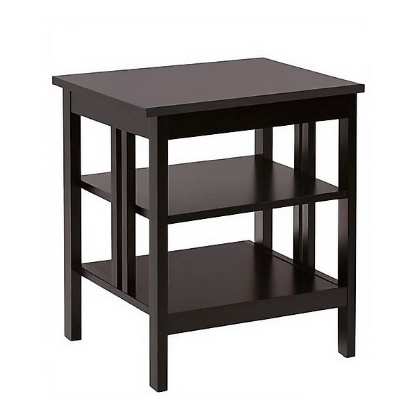 Costway Nachttisch 3 Ebenen Beistelltisch Nachtschrank Braun günstig online kaufen