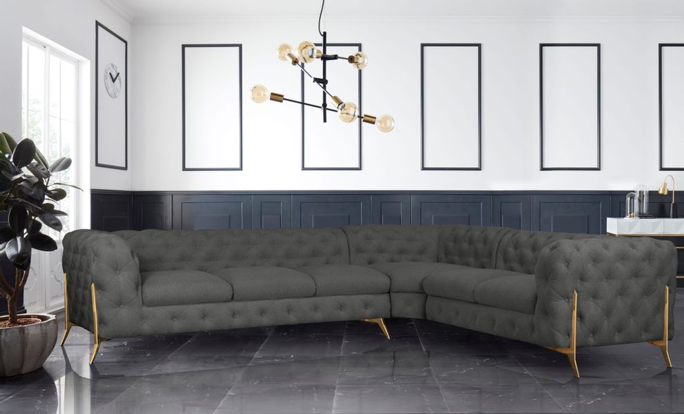 Leonique Chesterfield-Sofa "Amaury L-Form" großes Ecksofa, Chesterfield-Opt günstig online kaufen