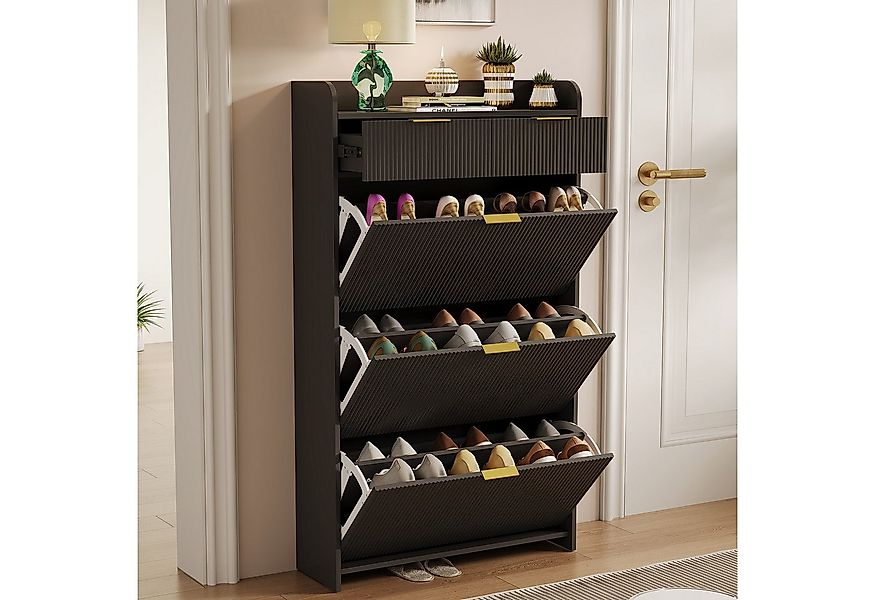 FUROKOY Schuhschrank Schuhkipper,Schuhregal schmal mit Metallfüßen für Wohn günstig online kaufen