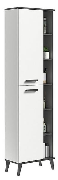 Inn.Furn Hochschrank Linea (Badschrank in weiß und Anthrazit, 50 x 188 cm) günstig online kaufen