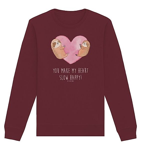Mr. & Mrs. Panda Longpullover Faultiere Herz Größe XXL - Burgundy - Geschen günstig online kaufen